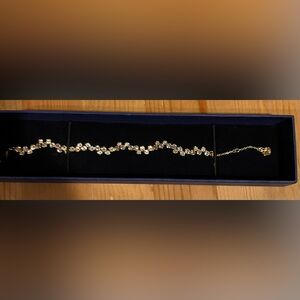 NEW Swarovski Gold Tone & Crystal Bracelet 7.5”